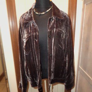 J. Jill Chocolate Velvet Jacket